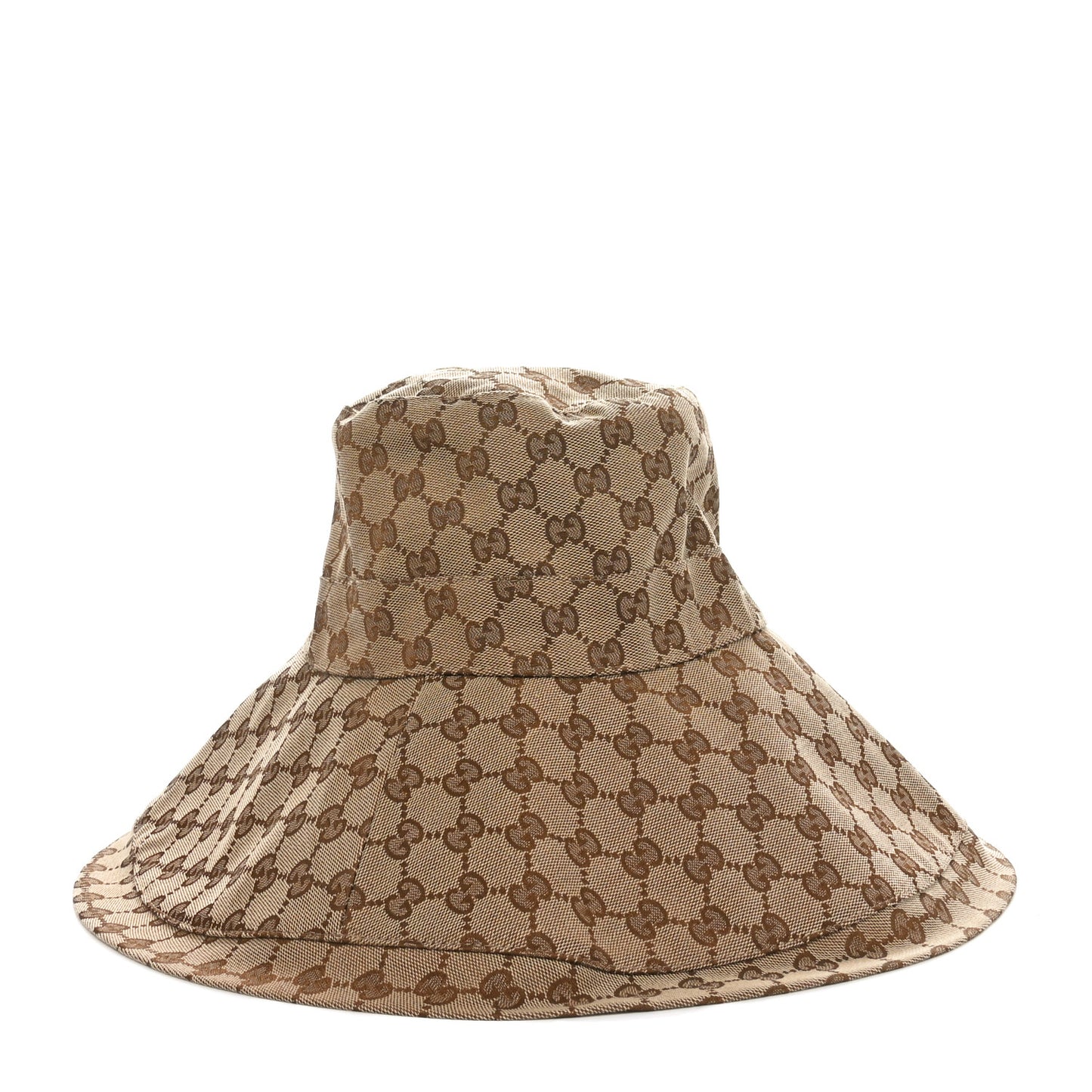 Monogram Wide Brim Hat M Beige