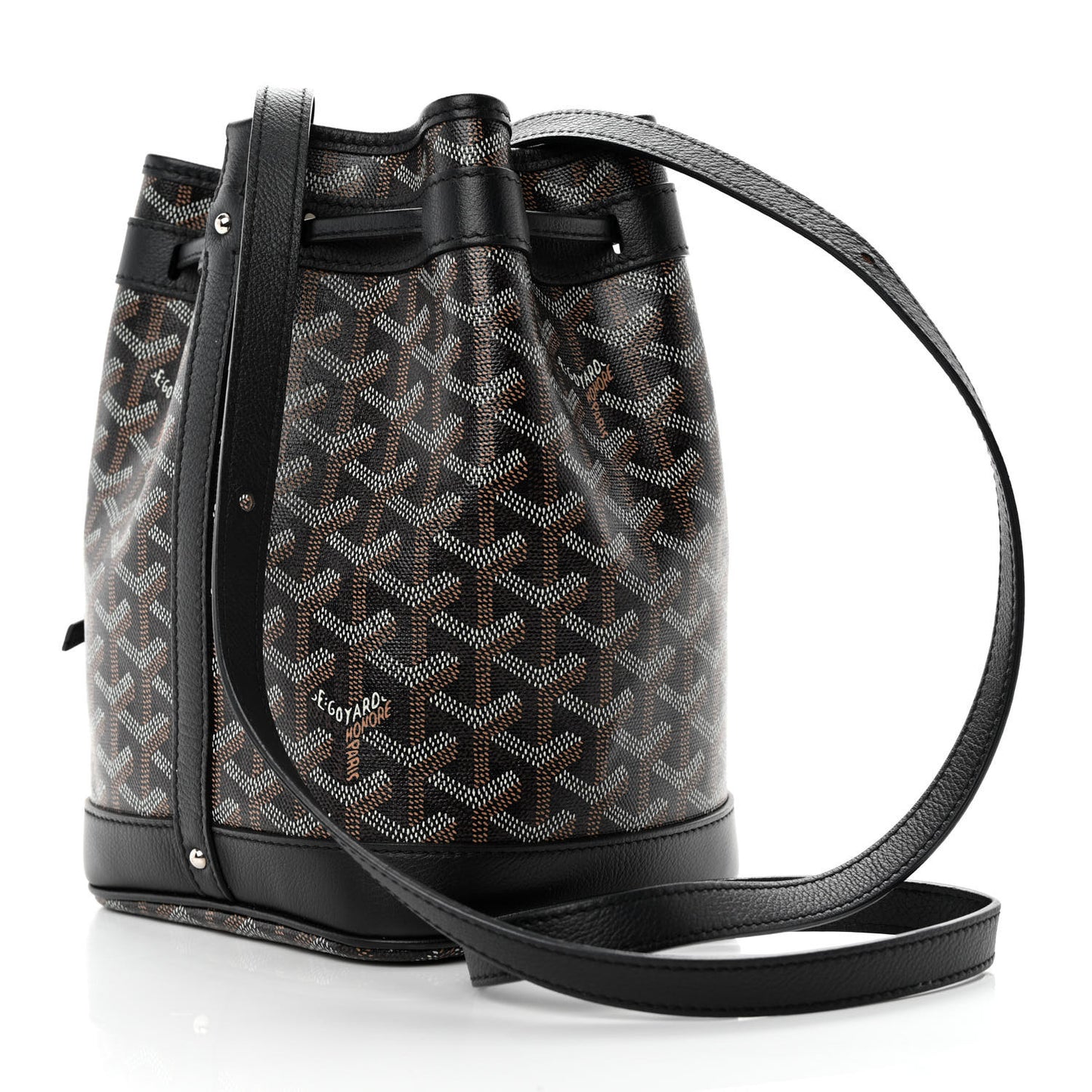 Goyardine Petit Flot Bucket Bag PM Black