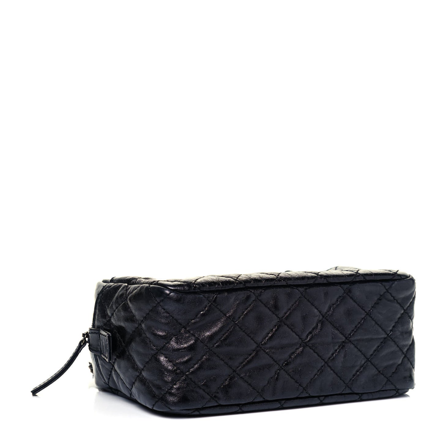Aged Calfskin Quilted Small Reissue Camera Case So Black