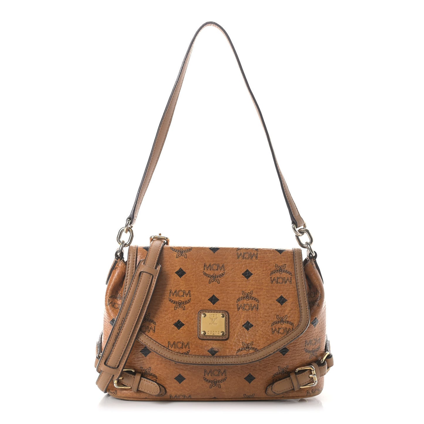 Visetos Crossbody Flap Messenger Cognac