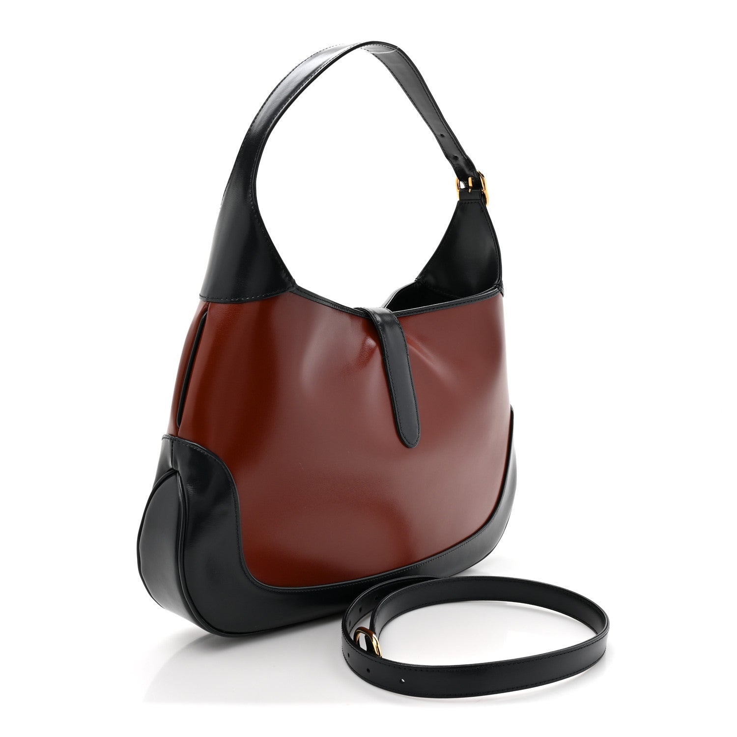 Gucci Boarded Dyana Lux Calfskin Bi-Color Medium Jackie 1961 Hobo Red Mineral Blue Red Mineral Blue 3 of 10