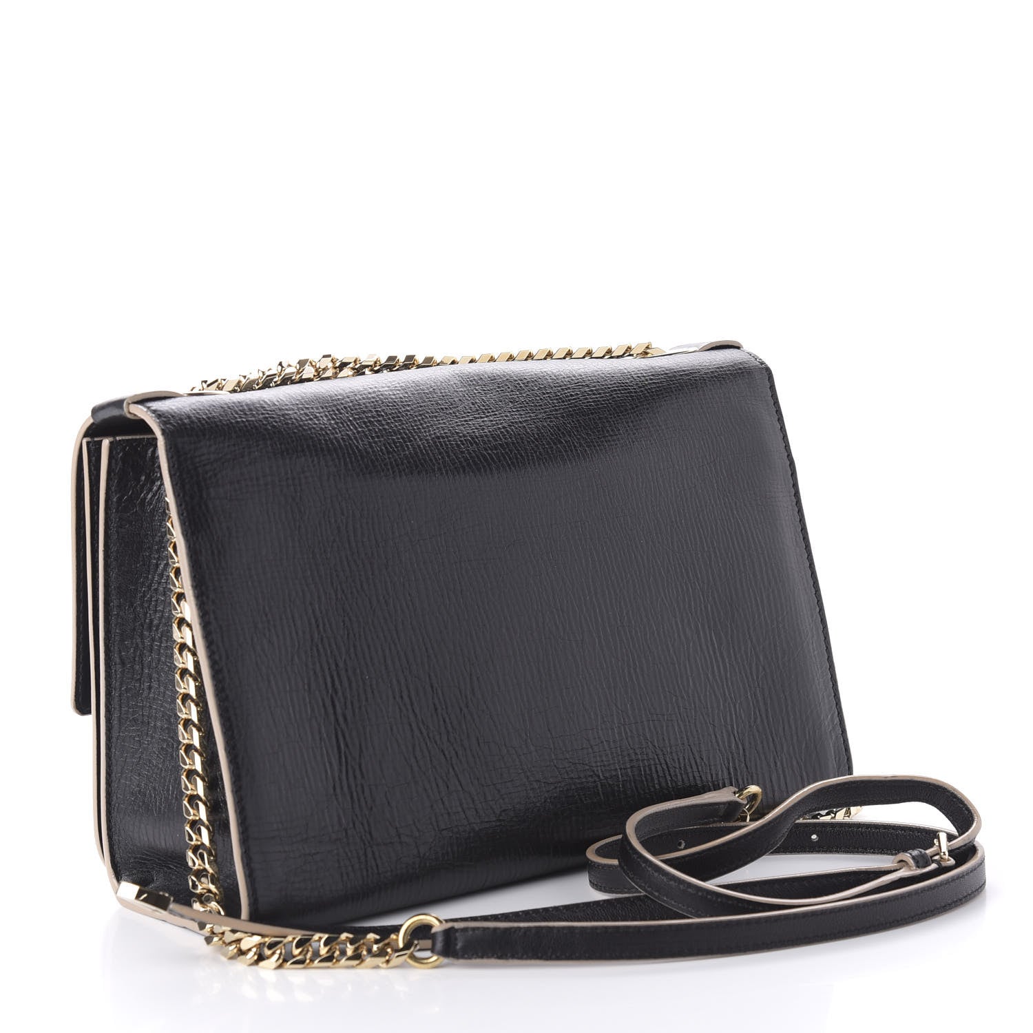 Jimmy Choo Washed Crinkled Calfskin Rebel Shoulder Bag Black 3 of 9