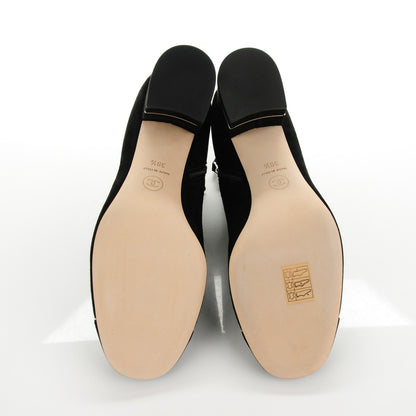 Chanel Suede Calfskin Short Boots 39.5 Black 5 of 7