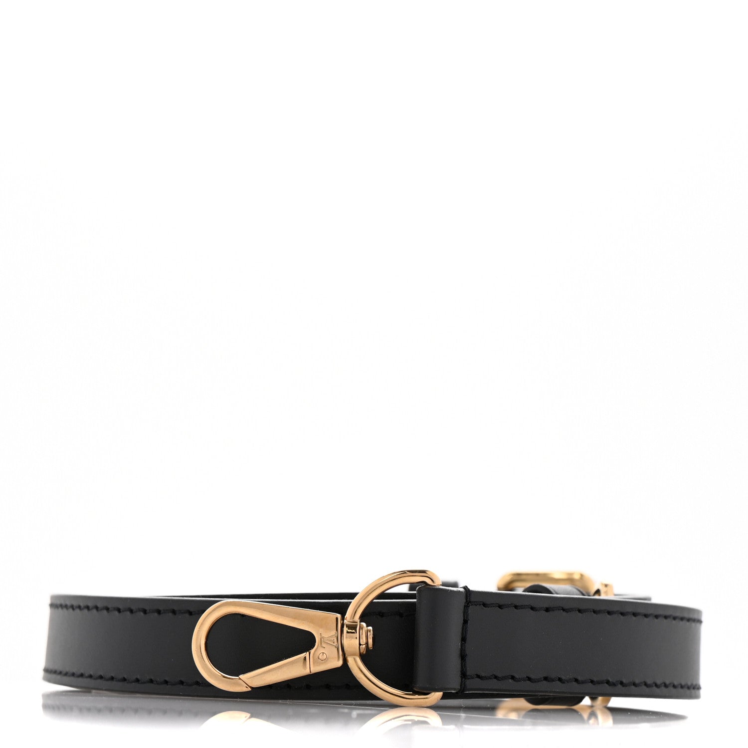 Louis Vuitton Calfskin Adjustable Shoulder Strap Black 1 of 6