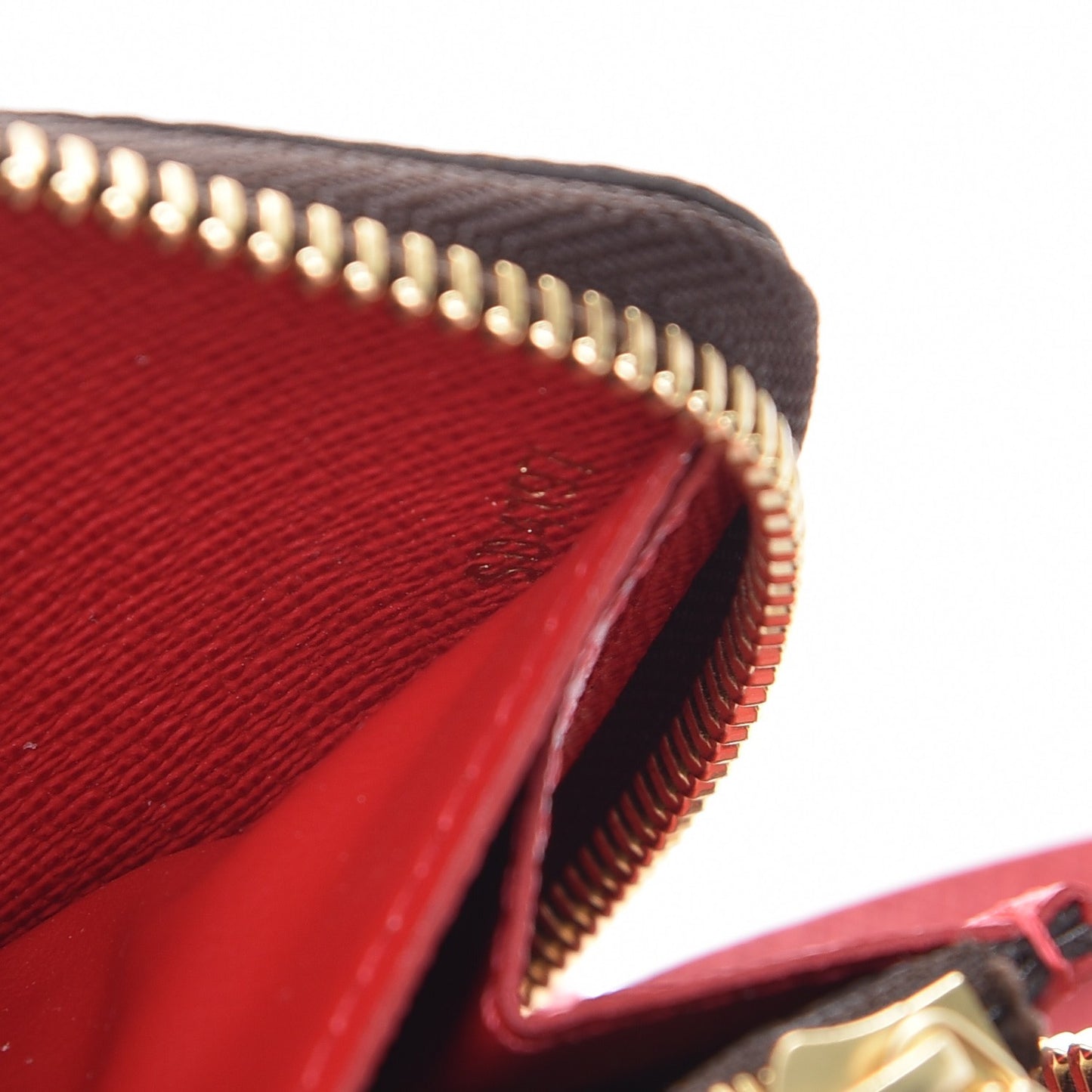 Damier Ebene Clemence Wallet Cherry