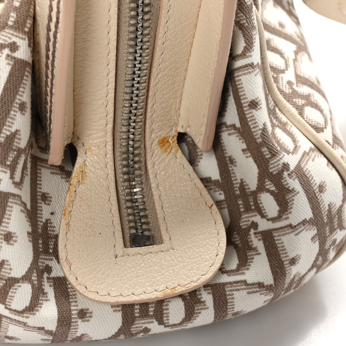 Monogram Vintage Flowers Frame Satchel Beige