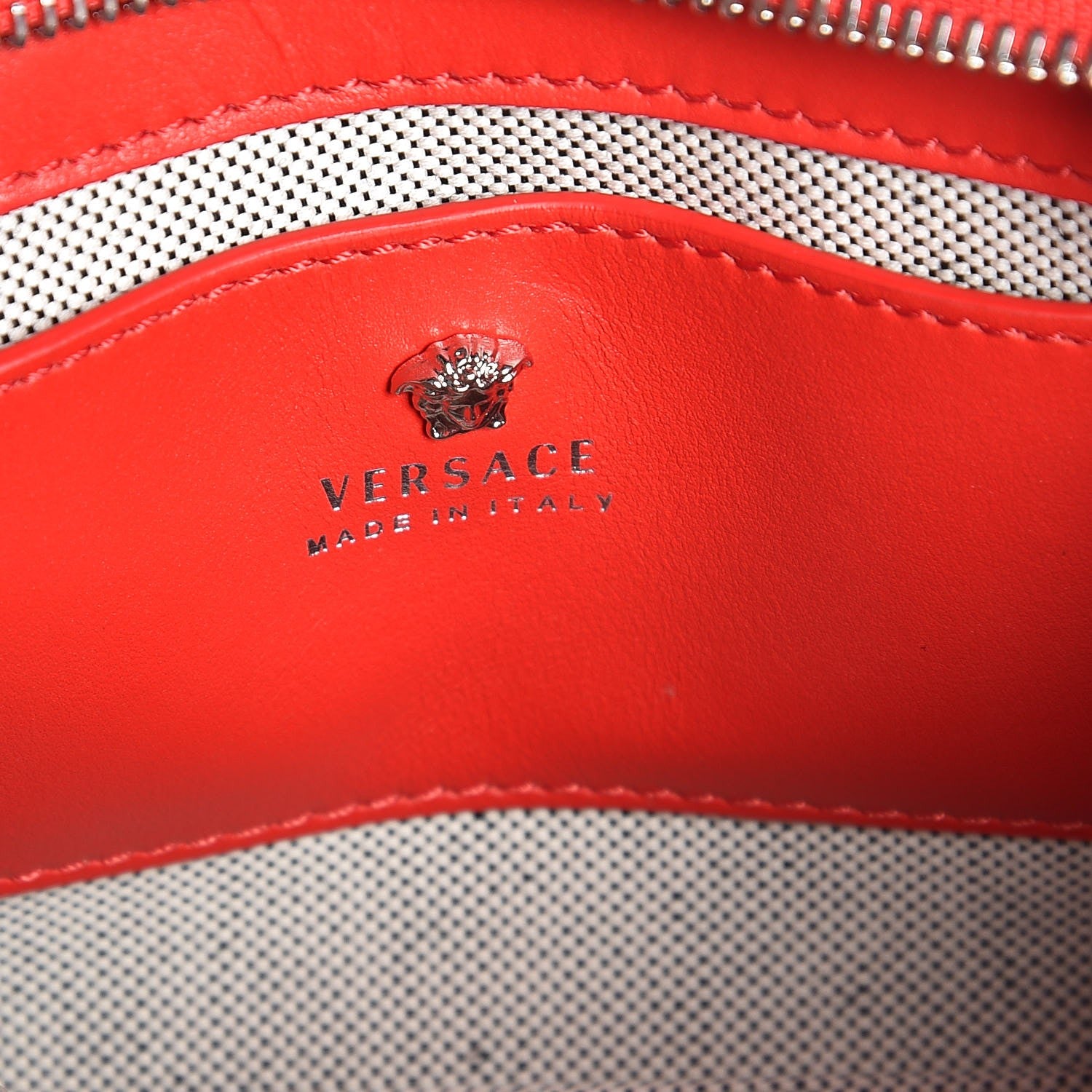 Versace Calfskin Small Palazzo Empire Bag Red 6 of 8