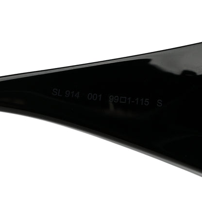 Saint Laurent Acetate Oversized Aviator Shield SL914 Sunglasses Black 5 of 7