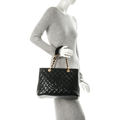 Chanel Caviar Quilted Grand Shopping Tote GST Black 2 of 7