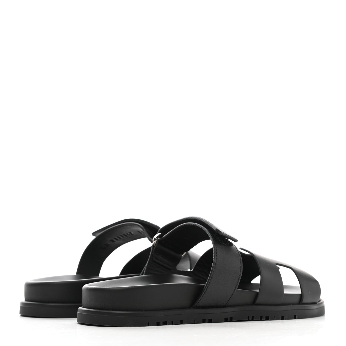 Calfskin Womens Chypre Sandals 37.5 Black