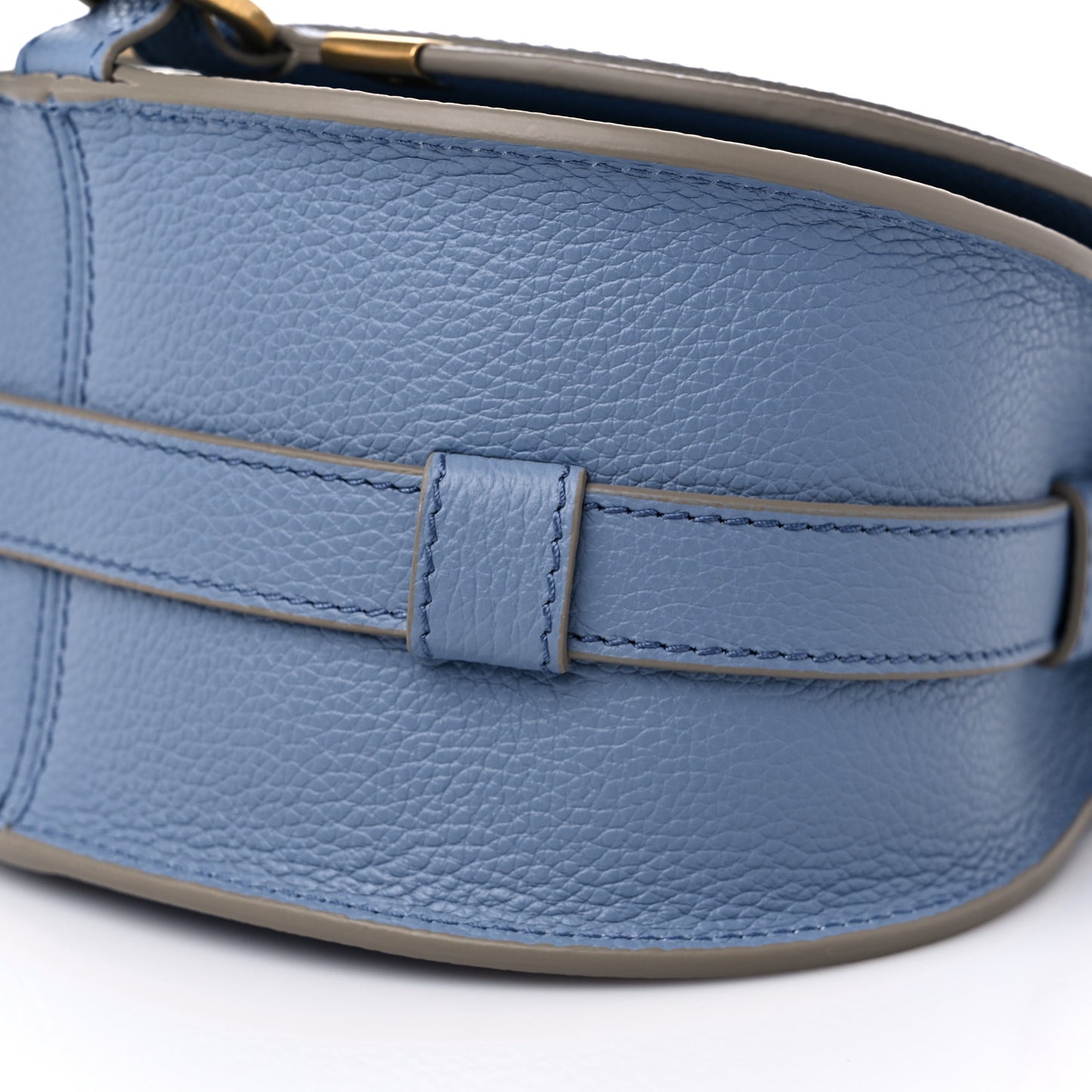 Grained Calfskin Small Marcie Saddle Bag Shady Cobalt