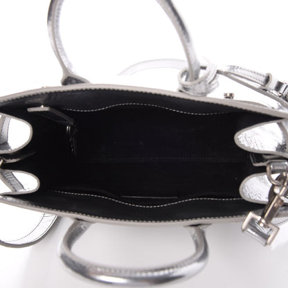 Saint Laurent Metallic Crinkled Calfskin Nano Supple Sac De Jour Silver 5 of 7