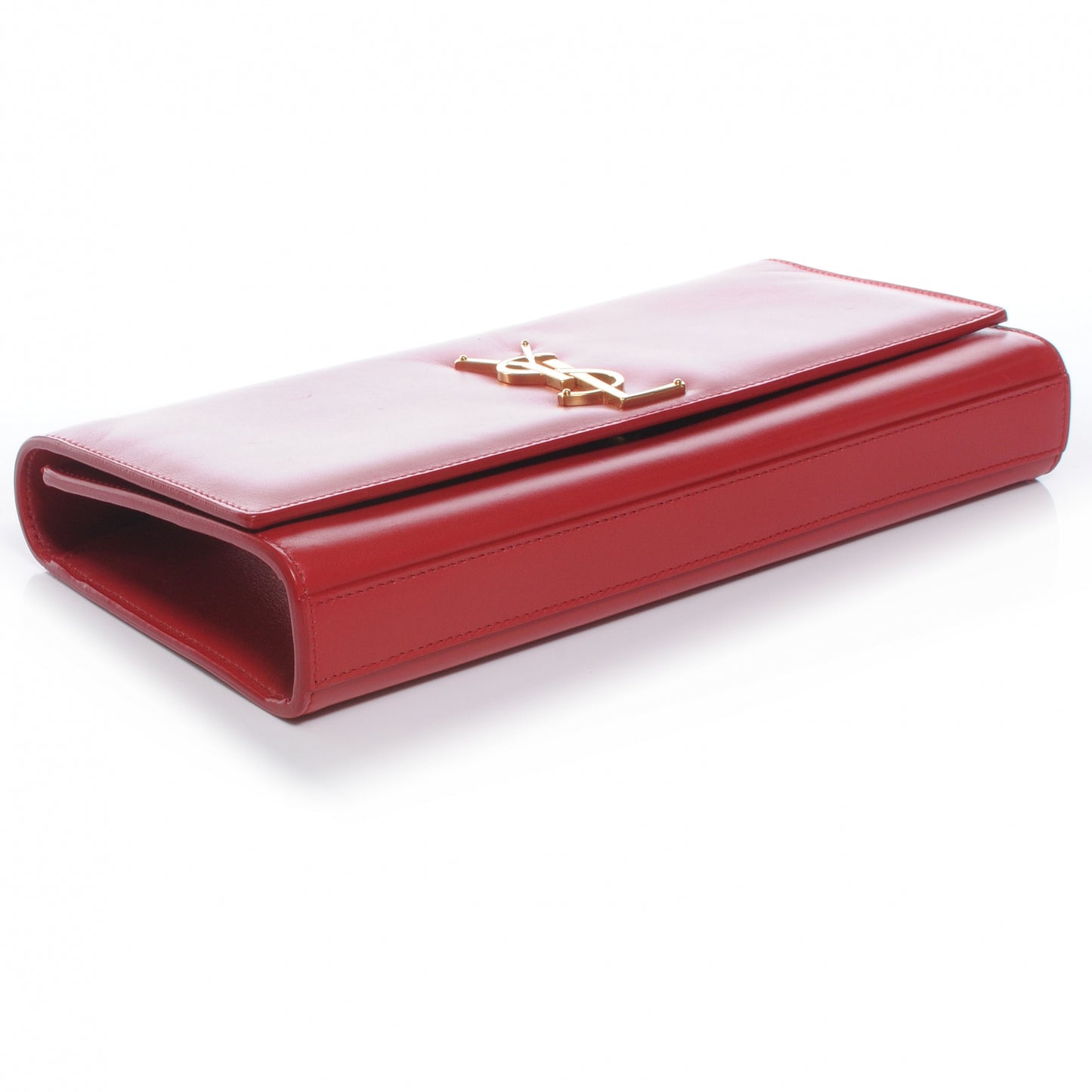 Leather Cassandre Clutch Red
