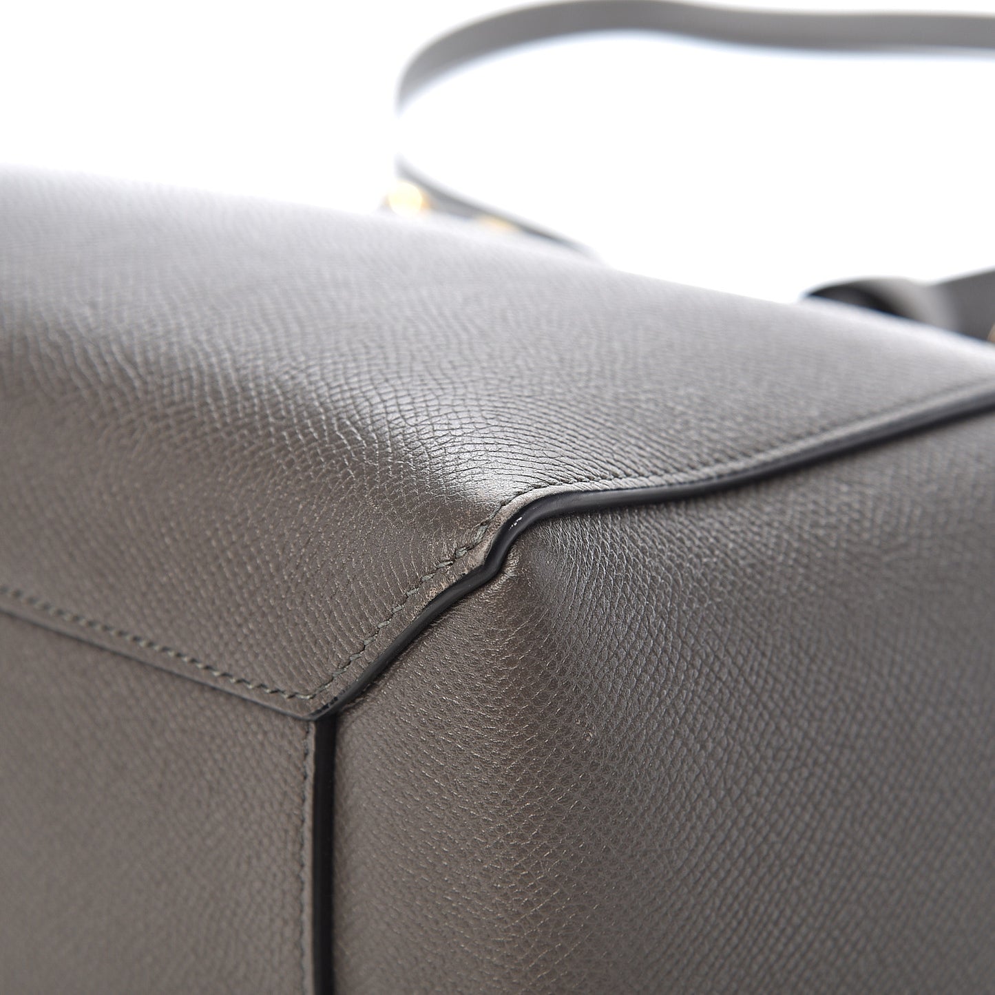 Grained Calfskin Micro Belt Bag Grey