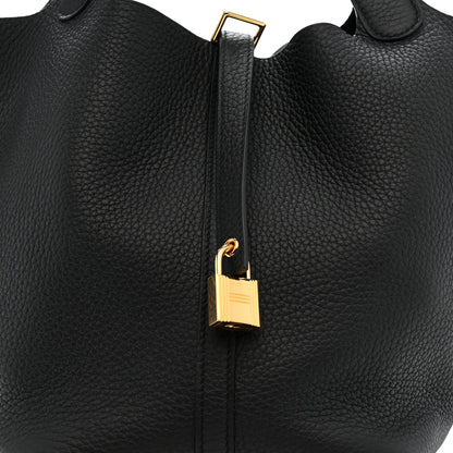 Hermes Taurillon Clemence Picotin Lock 22 MM Black 8 of 10