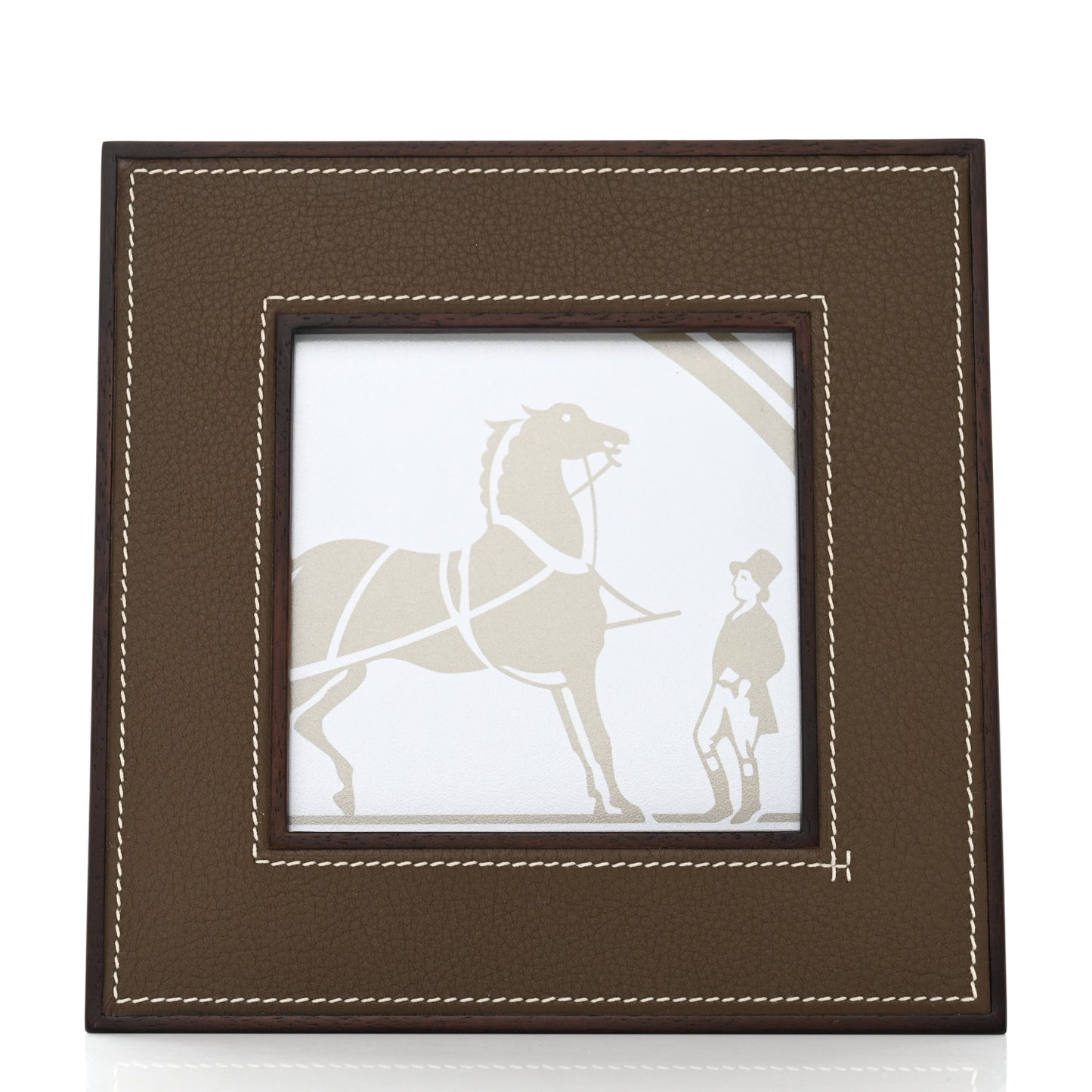 Mahogany Wood Smooth Taurillon Pleiade Small Picture Frame Ebene