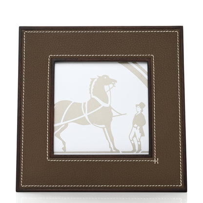 Hermes Mahogany Wood Smooth Taurillon Pleiade Small Picture Frame Ebene 1 of 7
