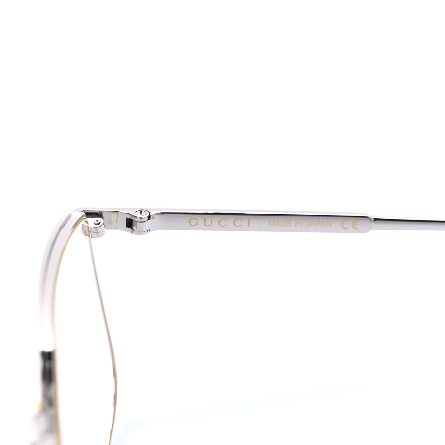 Metal Aviator Sunglasses GG0365S Silver Gold