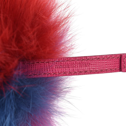 Fendi Fox Fur Pom Pom Bag Charm Shadow Violet 3 of 4