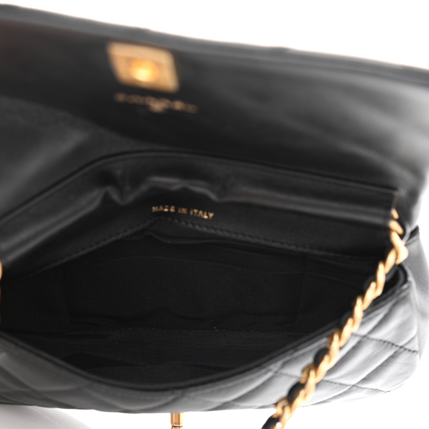Chanel Calfskin Quilted Coco Mail Clutch With Chain Black 5 of 12