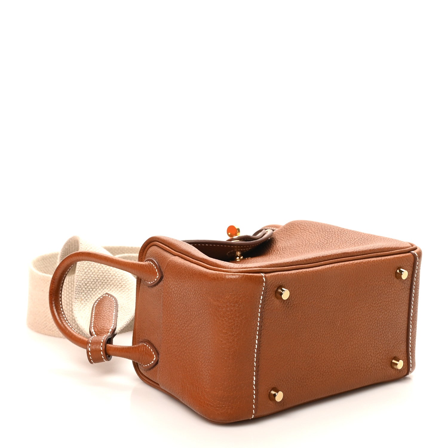Hermes Barenia Faubourg Mini Lindy 20 Fauve Ficelle 4 of 11