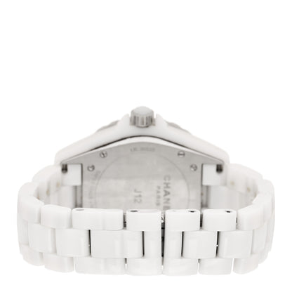 Chanel Stainless Steel Ceramic Diamond Pave Bezel 42mm J12 Automatic Watch White 3 of 4