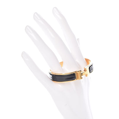 Hermes Enamel Narrow Clic Clac H Bracelet PM Black 2 of 6