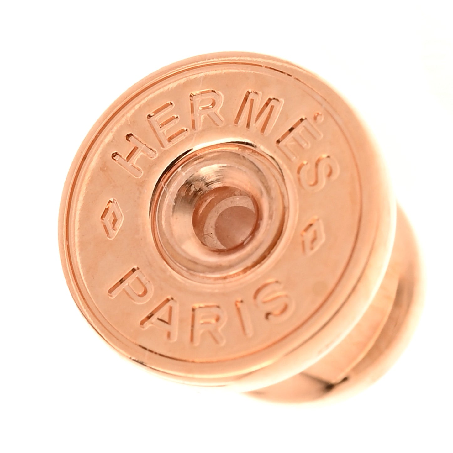 Gold Lacquered Mini Pop H Earrings Rose Dragee