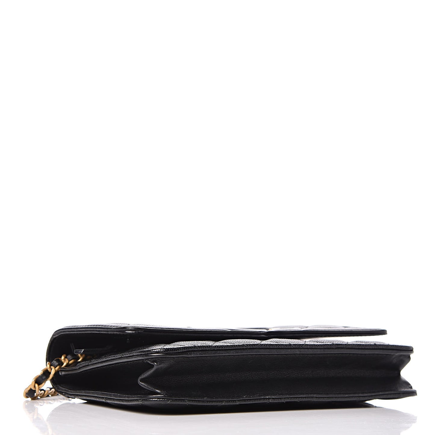 Caviar Quilted CC Filigree Wallet On Chain WOC Black