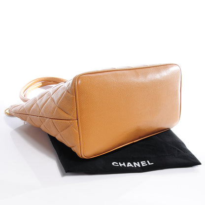 Chanel Caviar Medallion CC Tote Dark Beige 4 of 8