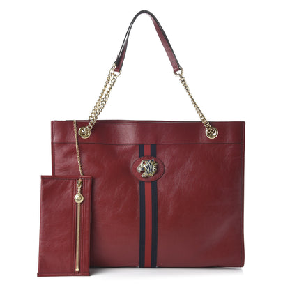 Gucci Calfskin Large Rajah Chain Tote Romantic Cherry 1 of 10