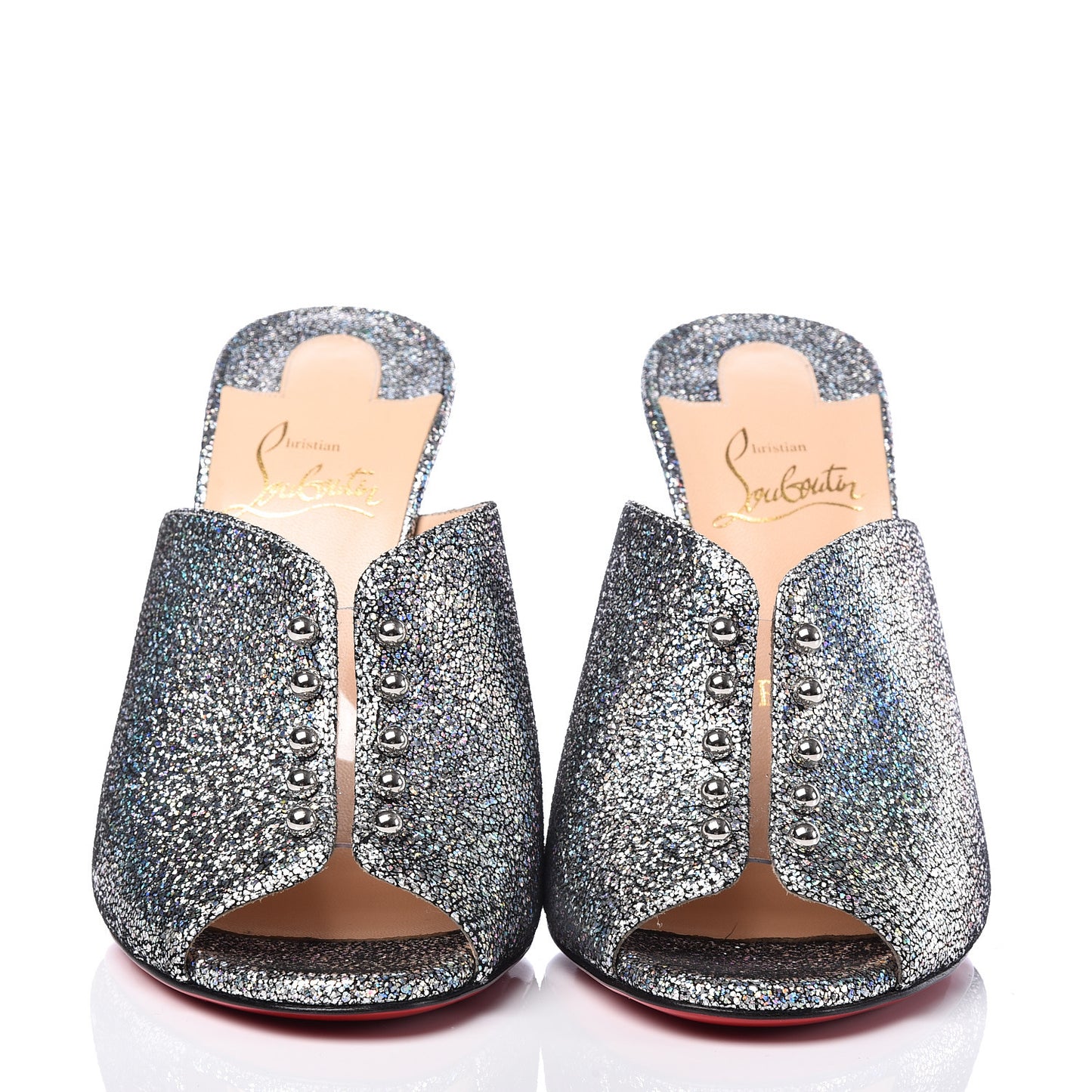 Nappa Mica PVC Glitter Predumule 100 Pumps 37.5 Silver
