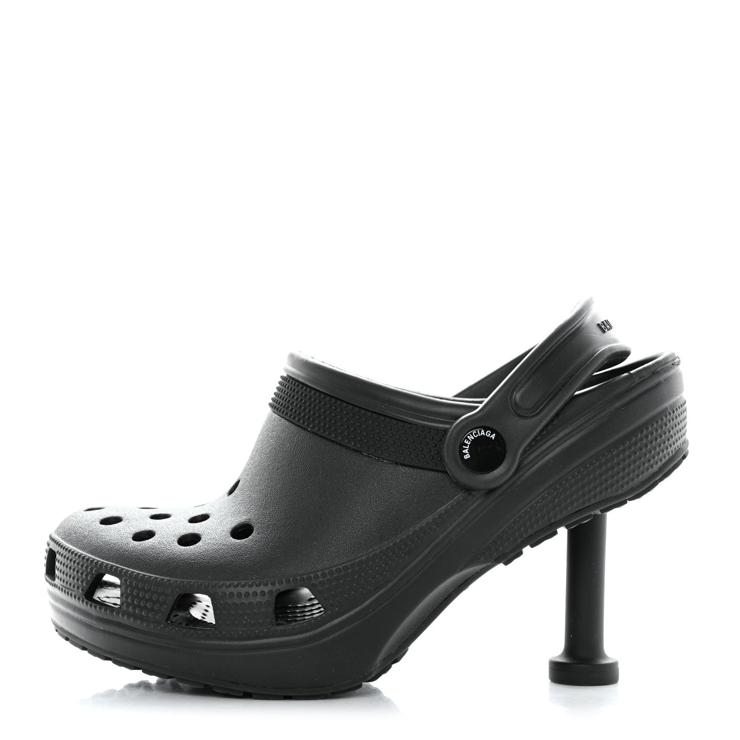 Balenciaga X CROCS Rubber Womens Madame 80 Sandals 37 Black 1 of 9