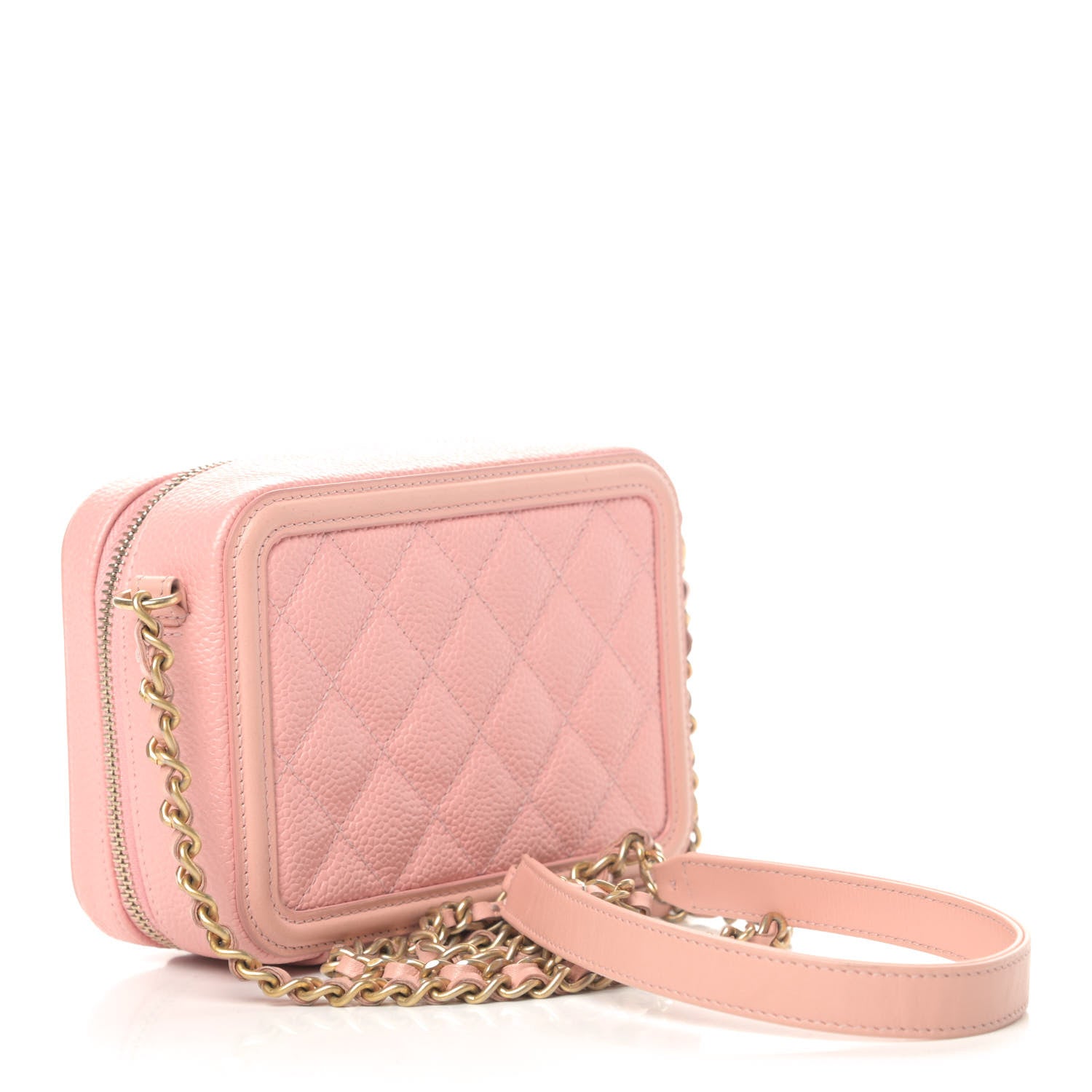 Chanel Caviar Quilted Filigree Vanity Clutch With Chain Pink 2 of 6