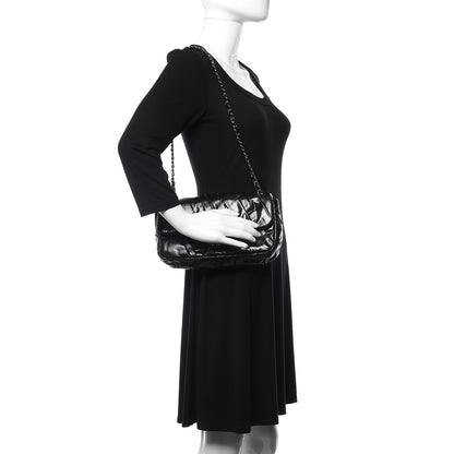 Chanel Glazed Calfskin Twisted Medium Flap Black 2 of 10