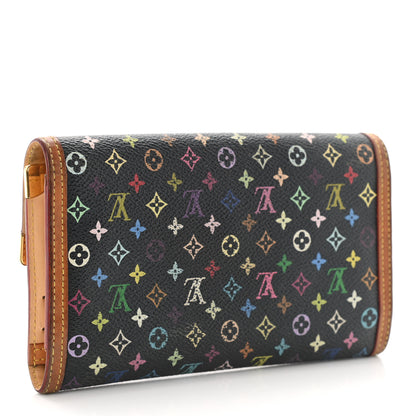 Louis Vuitton Monogram Multicolor Porte Tresor International Wallet Black 3 of 14