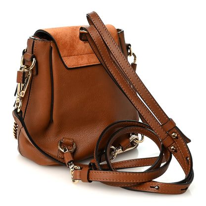 Chloe Suede Calfskin Mini Faye Backpack Tan 2 of 10