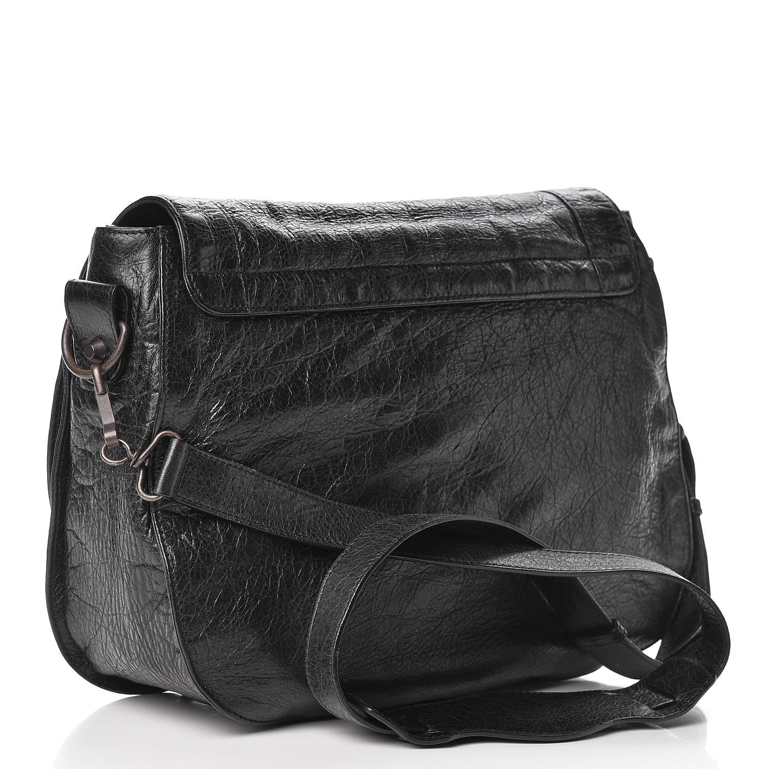 Balenciaga Agneau Classic Hardware Neo Folk Messenger Black 5 of 19