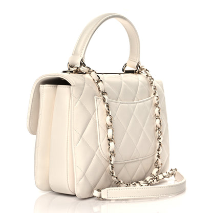 Chanel Lambskin Quilted Small Trendy CC Dual Handle Flap Bag White 2 of 11