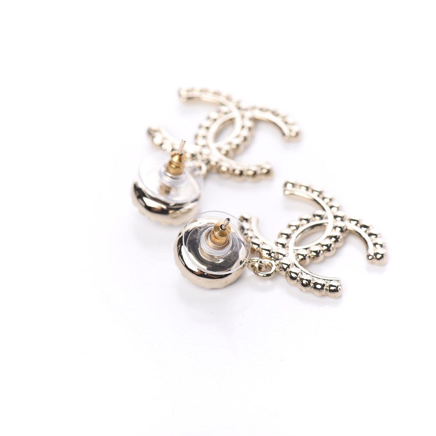 Crystal Pearl Bow-tiful CC Drop Earrings Gold