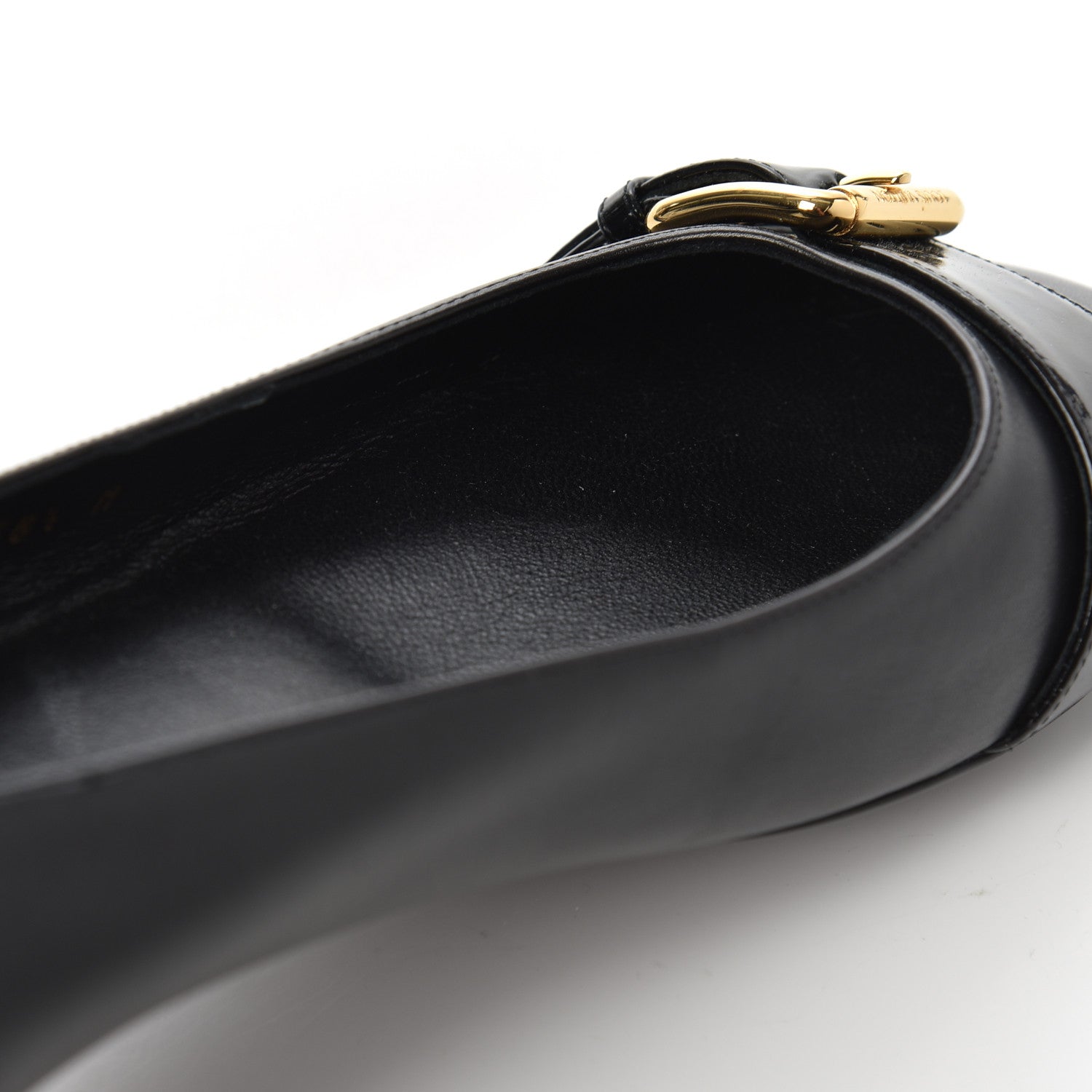 Louis Vuitton Calfskin Buckle Ballerina Flats 38.5 Black 15 of 15
