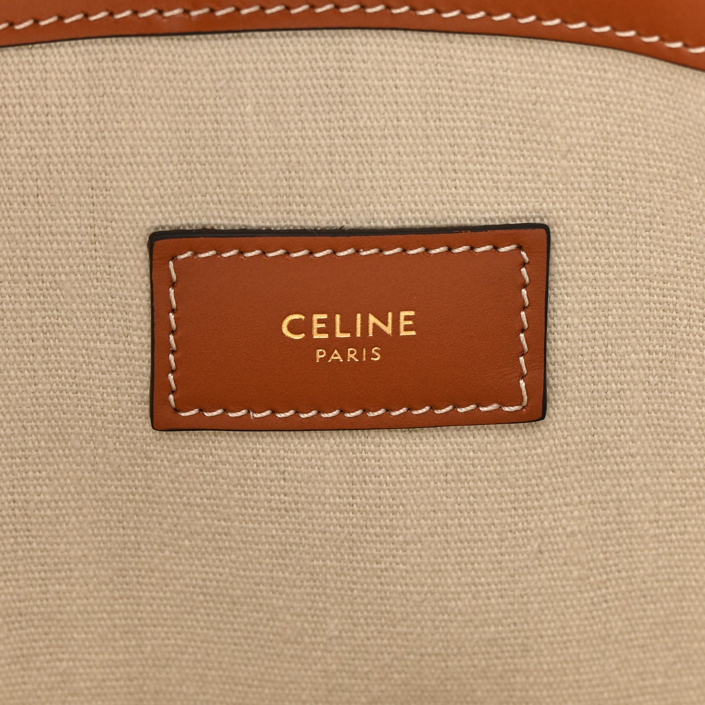 Triomphe Canvas Calfskin Museum Bag White