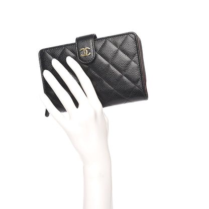 Chanel Caviar Quilted Zipped Pocket Wallet Black 2 of 9