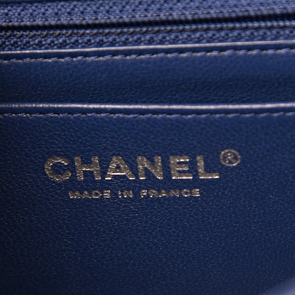 Chanel Lambskin Quilted Mini Rectangular Flap Dark Blue 6 of 15