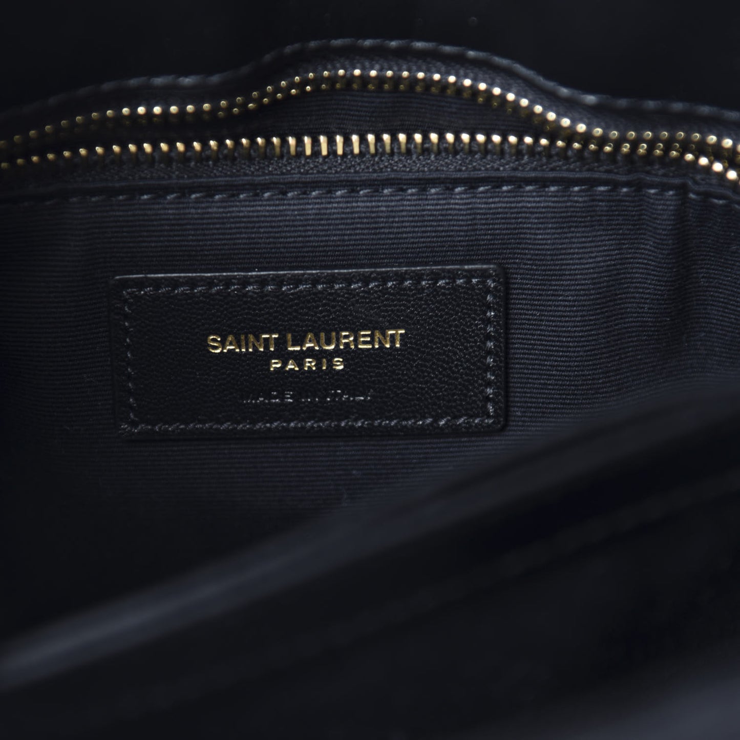 Calfskin Y Quilted Monogram Toy Loulou Crossbody Bag Black