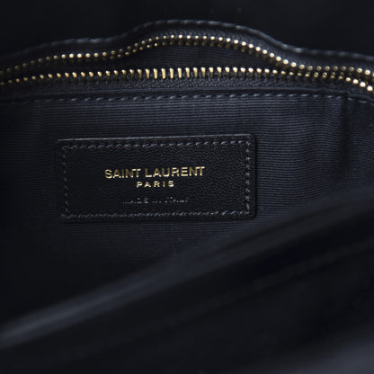 Saint Laurent Calfskin Y Quilted Monogram Toy Loulou Crossbody Bag Black 7 of 12