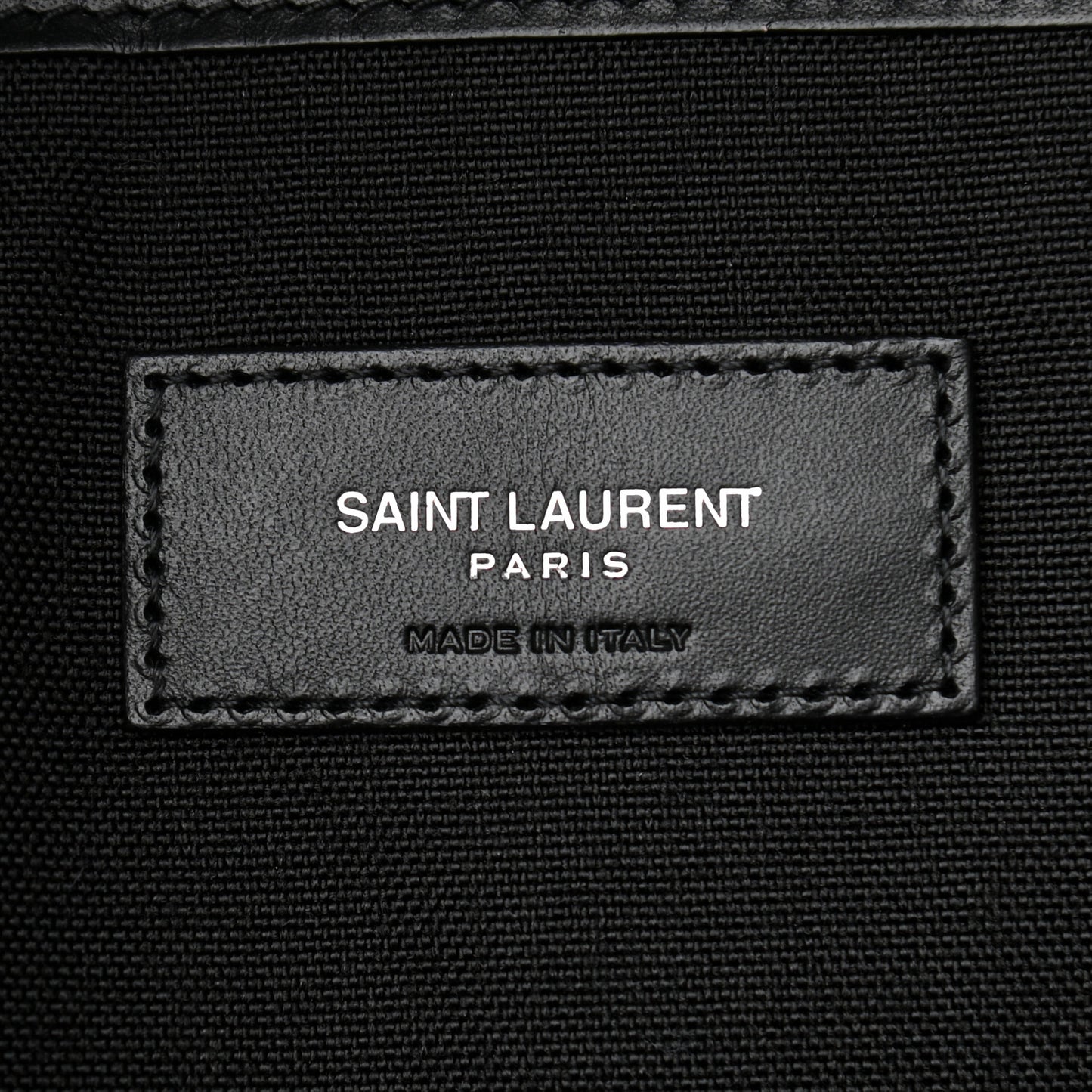 Canvas Signature Embroidered City Backpack Black