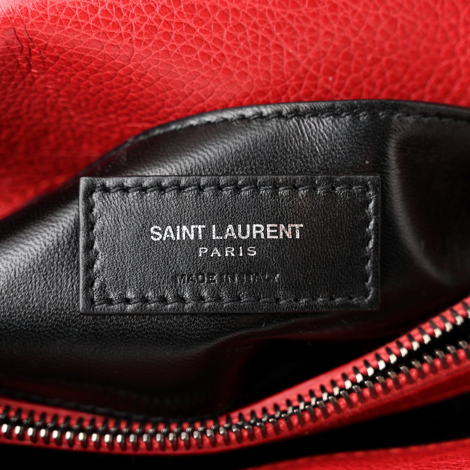 Saint Laurent Sheepskin Matelasse Chevron Monogram Medium College Bag Rouge 6 of 10
