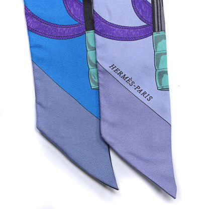 Hermes Silk Eperon d'Or Twilly 2 of 4