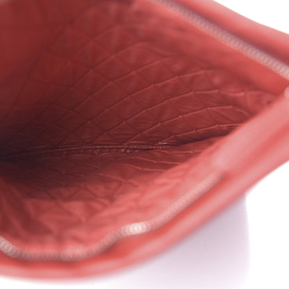 Chanel Lambskin Quilted CC Beauty Clutch Red 9 of 10